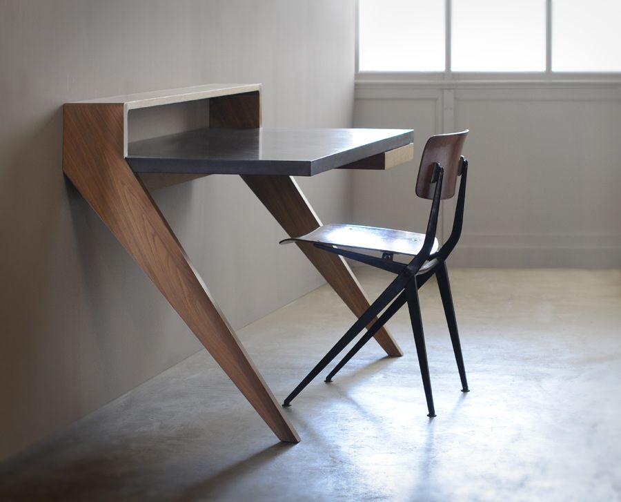 Bureau design contemporain  bois acier - La Manufacture Nouvelle