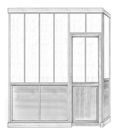 plan de verrière de chambre d'enfant, avant projet.