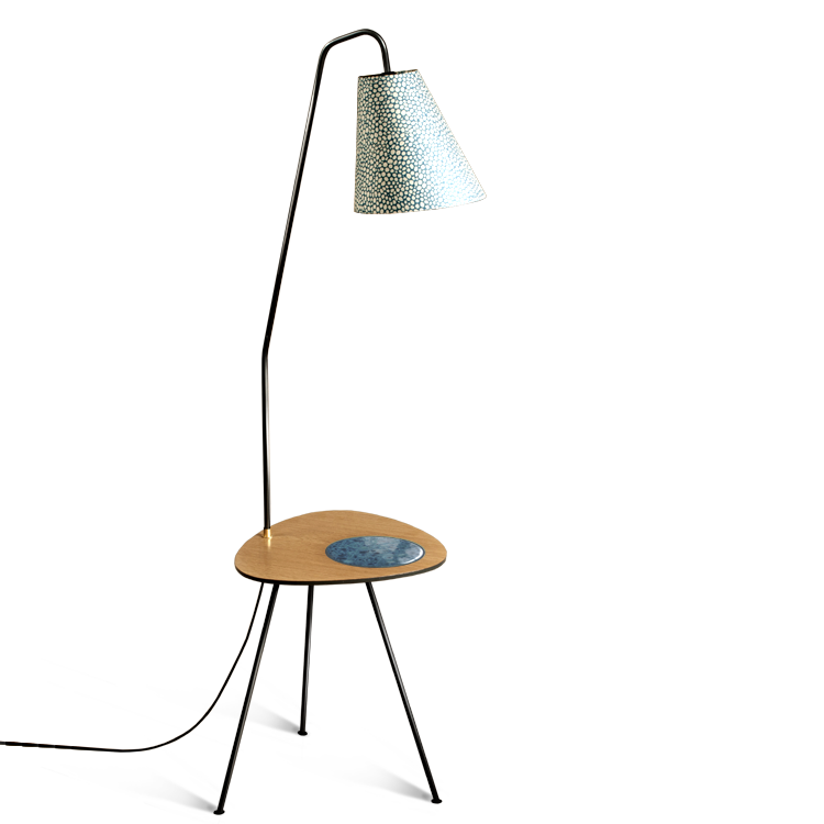 Lampe sur pied table plateau